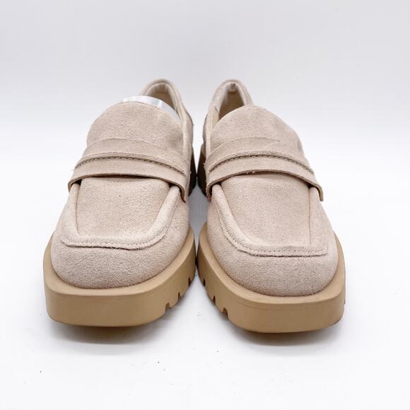 Dolce Vita Women's Elias Lug Sole Tailored Loafer Flats Dune Suede Size 7.5 - Picture 2 of 12